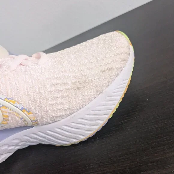 nike react flyknit pink 7.5 sneaker athletic shoe comfort - Picture 5 of 9